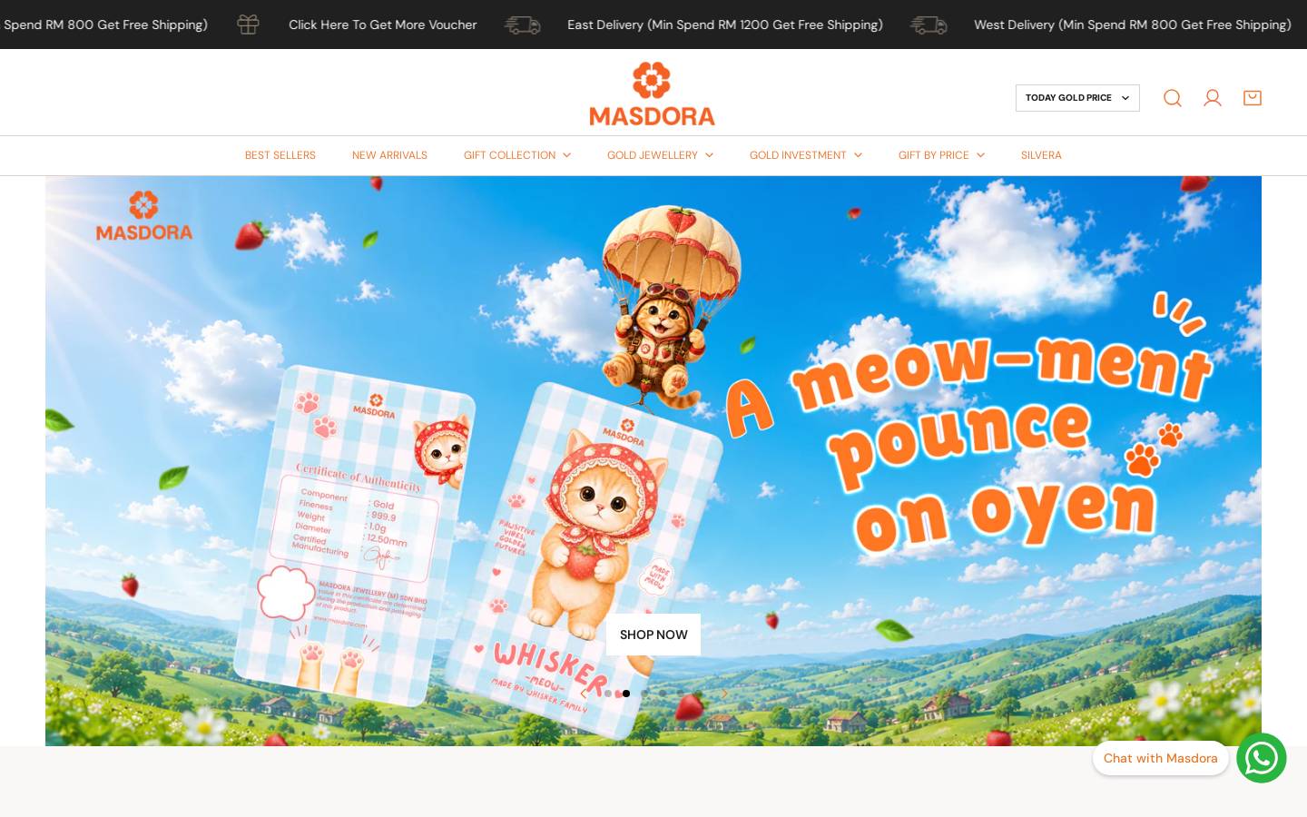 masdora.com homepage screenshot
