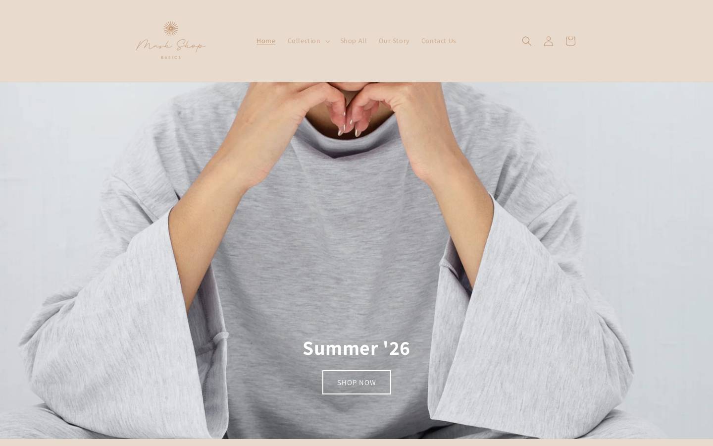 mashshopbasics.com homepage screenshot