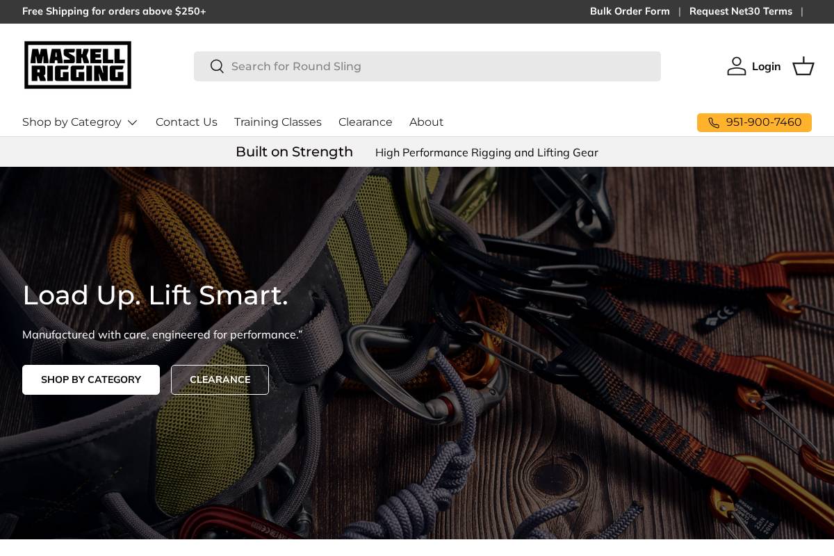 maskell-rigging.com homepage screenshot