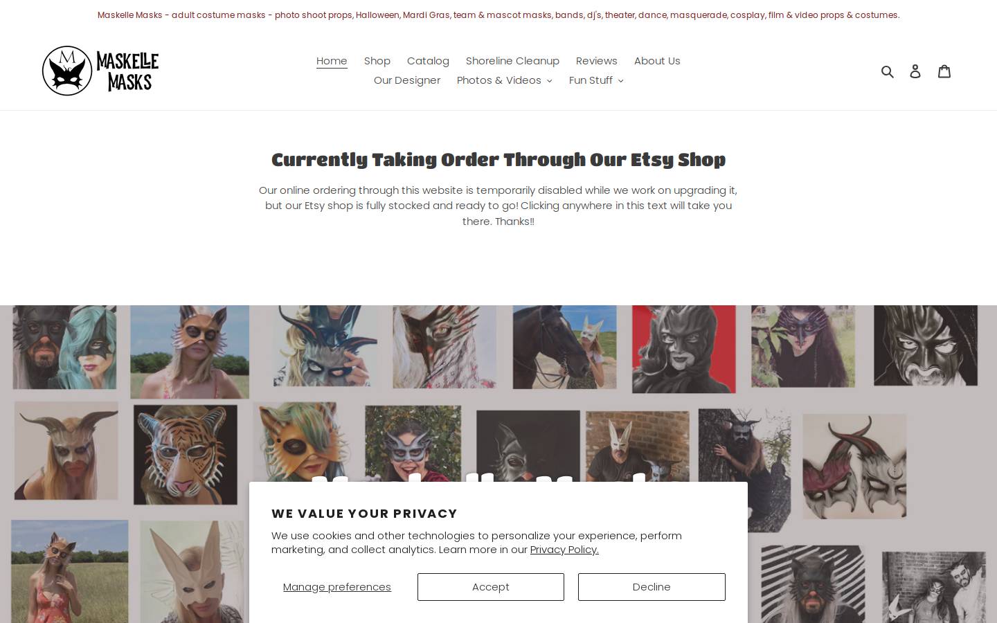 maskelle.com homepage screenshot