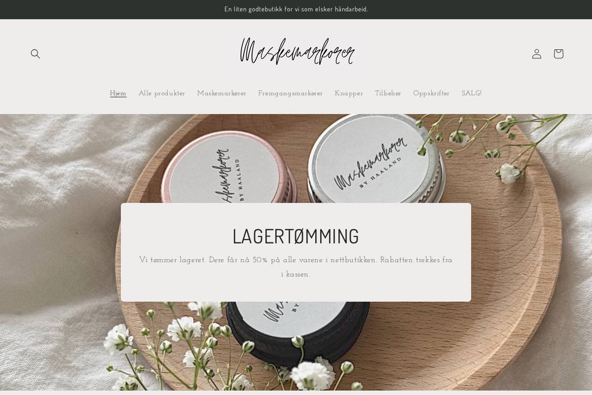 maskemarkorer.com homepage screenshot