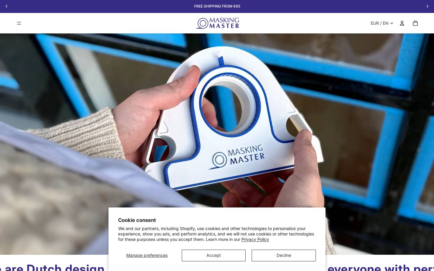 Maskingmaster homepage screenshot