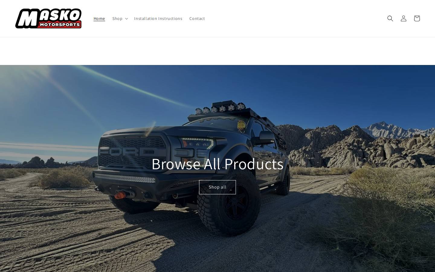 maskomotorsports.com homepage screenshot