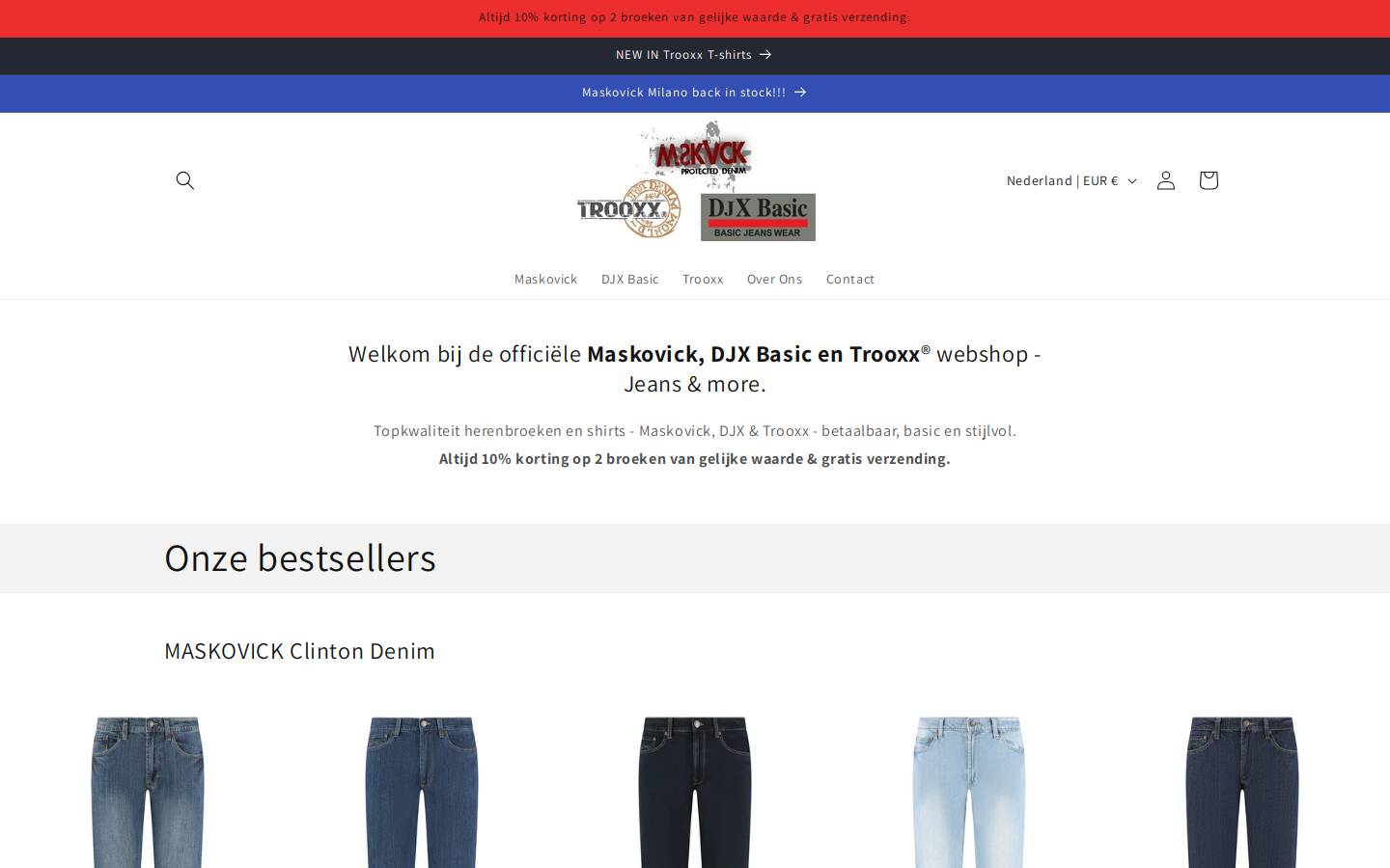 Maskovick homepage screenshot