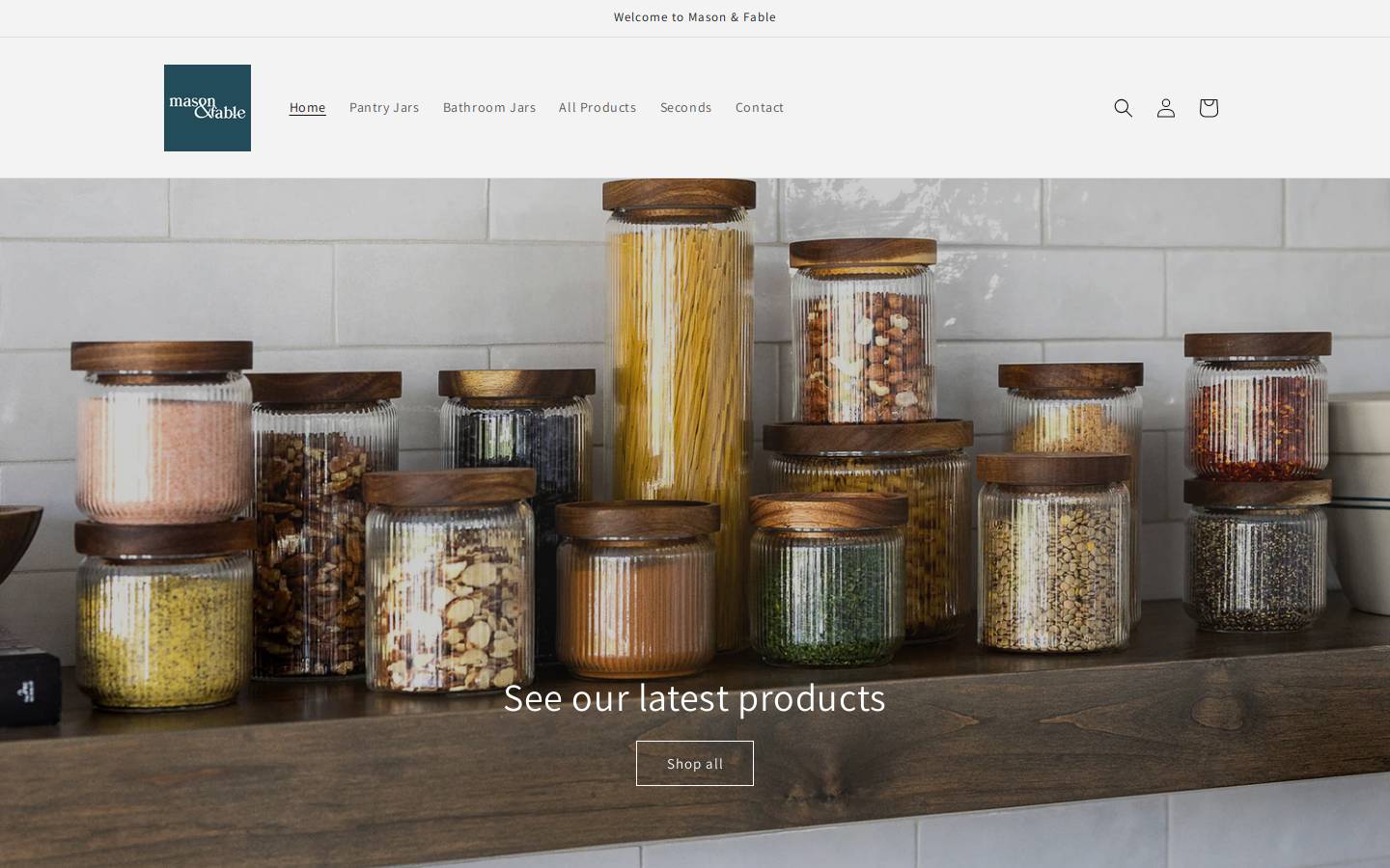 masonandfable.com homepage screenshot