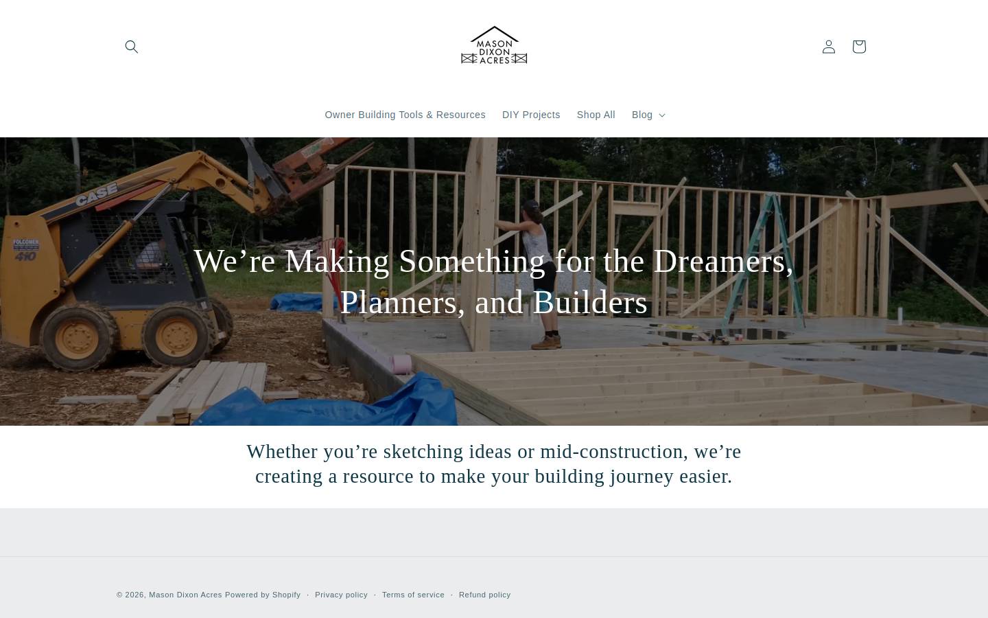 masondixonacres.com homepage screenshot