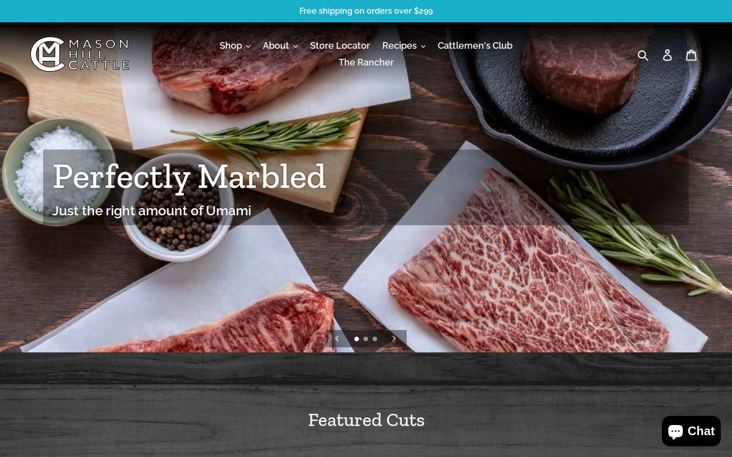 masonhillcattle.com homepage screenshot