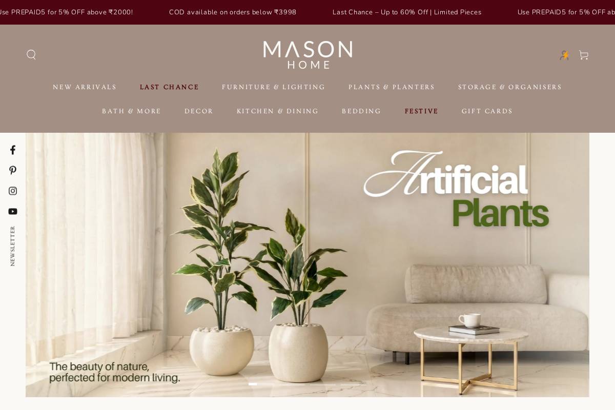 masonhome.in homepage screenshot