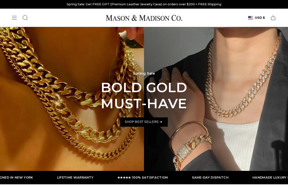 Mason & Madison Co. homepage screenshot