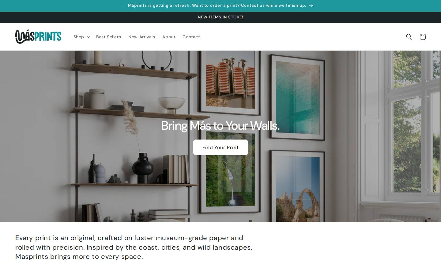 masprints.com homepage screenshot