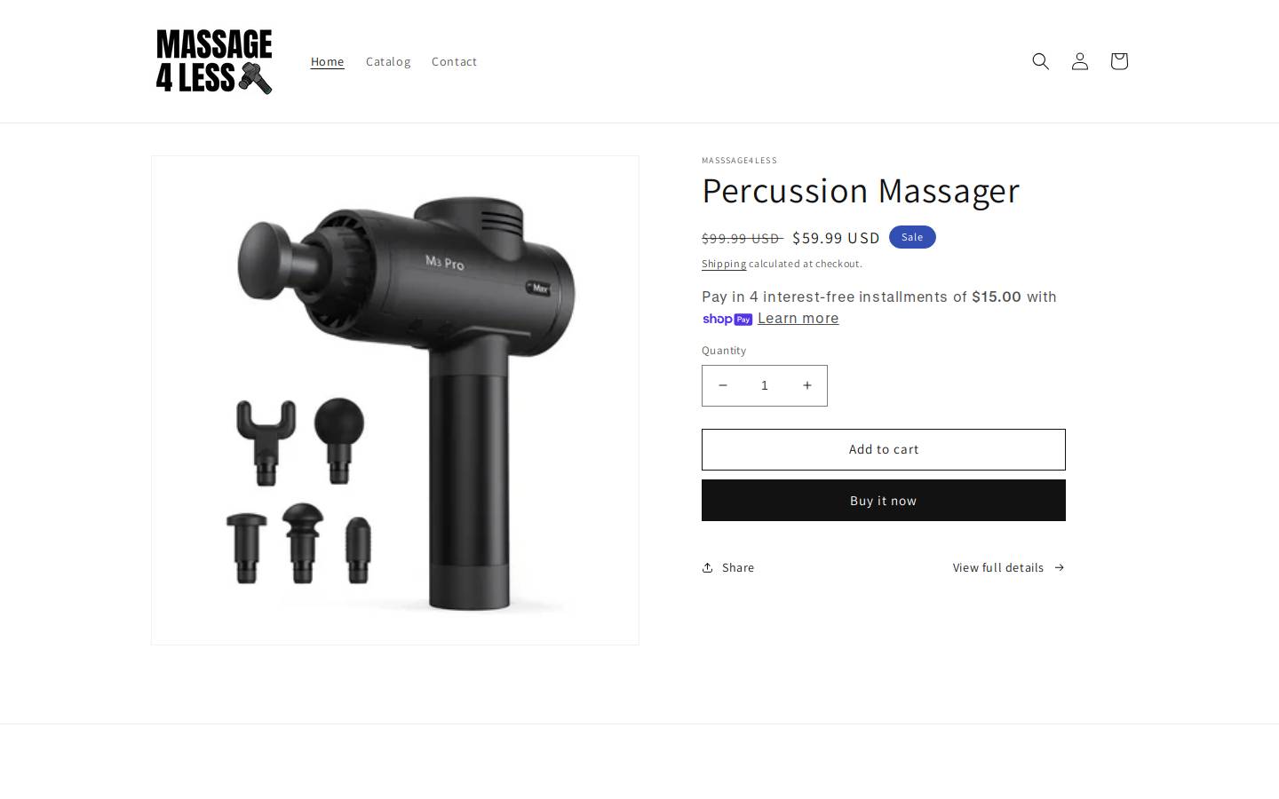massage4less.com homepage screenshot