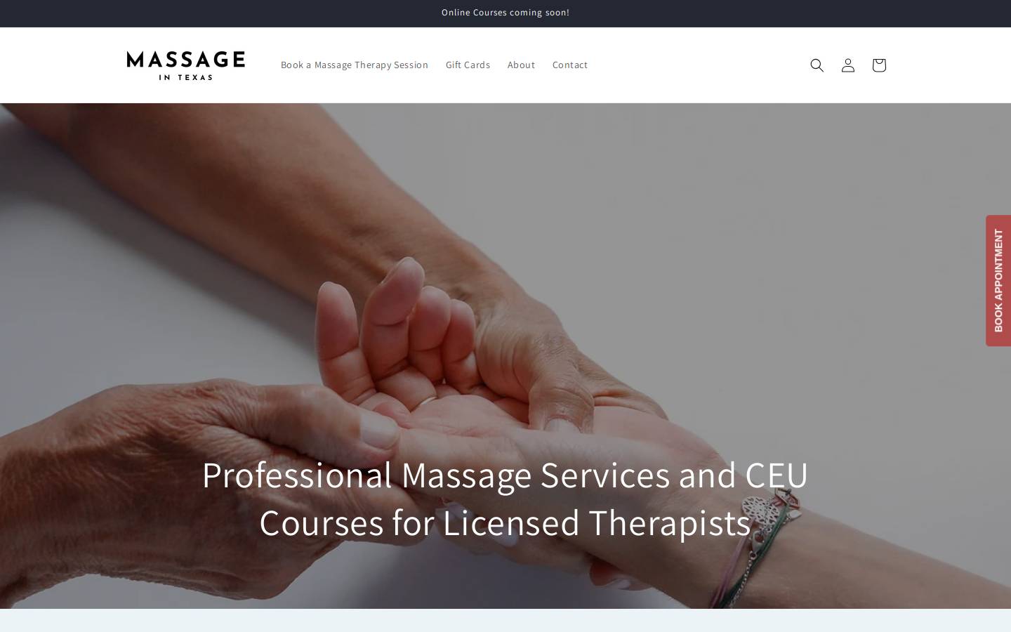 massageintexas.com homepage screenshot