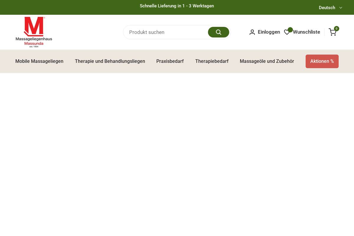 Massageliegenhaus homepage screenshot