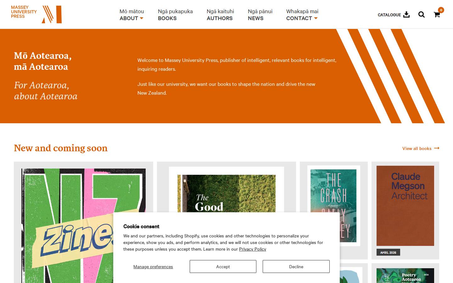 masseypress.ac.nz homepage screenshot
