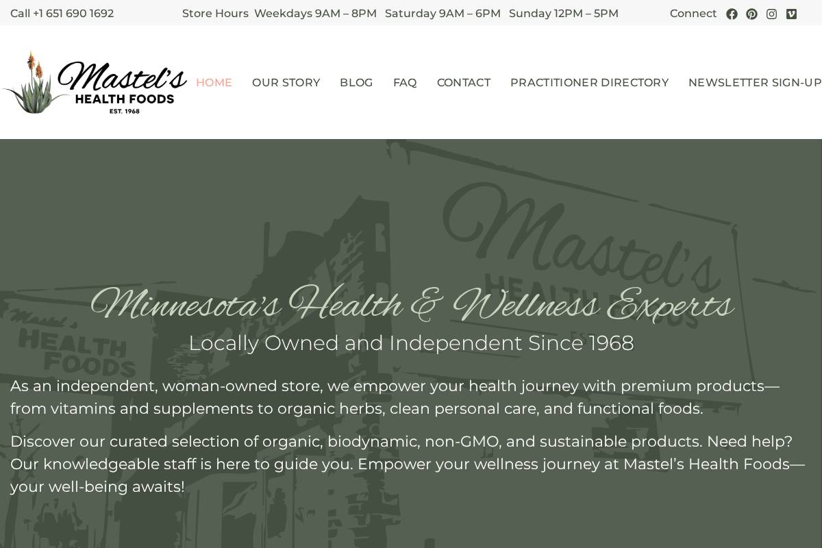 mastels.com homepage screenshot