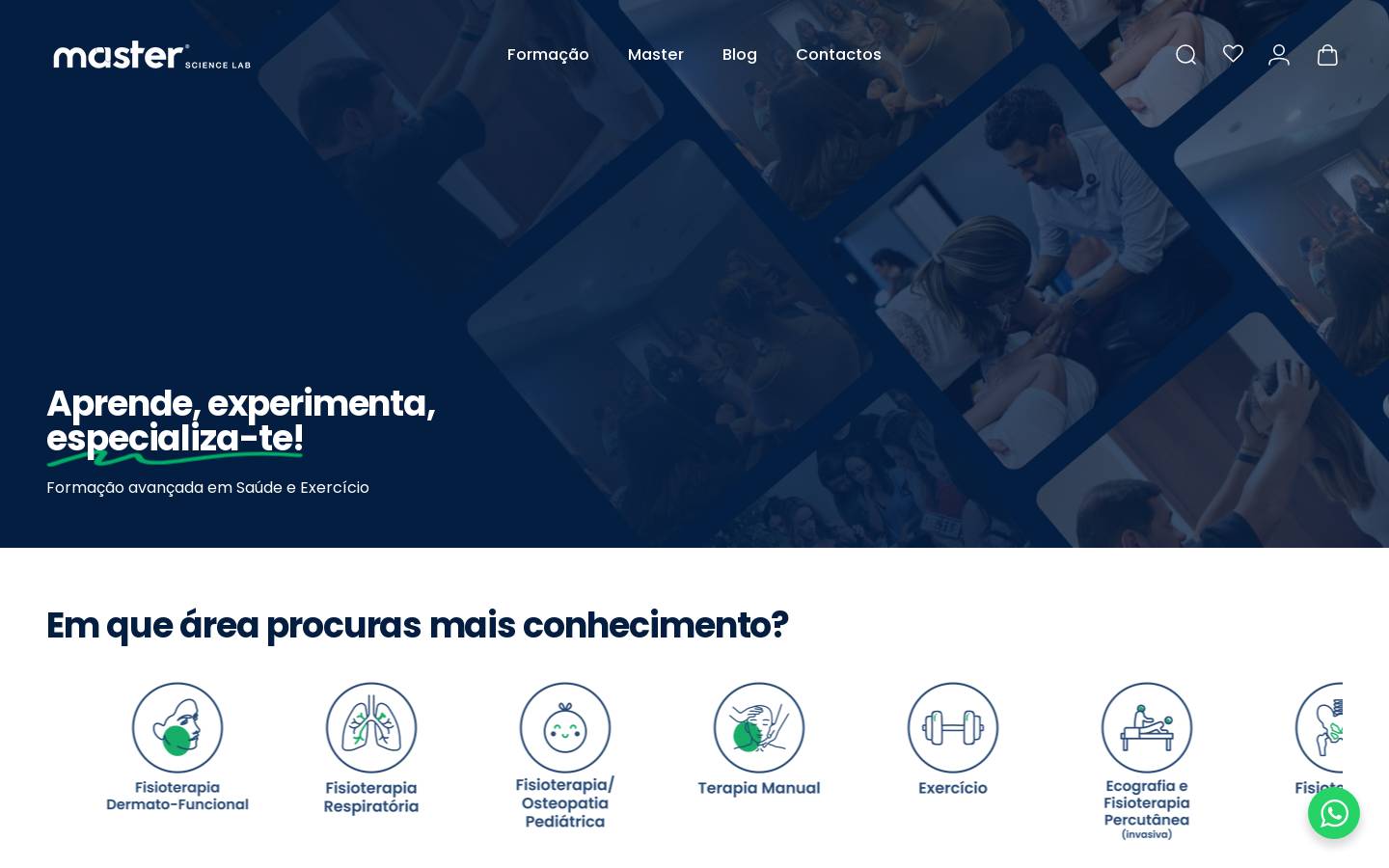master.com.pt homepage screenshot