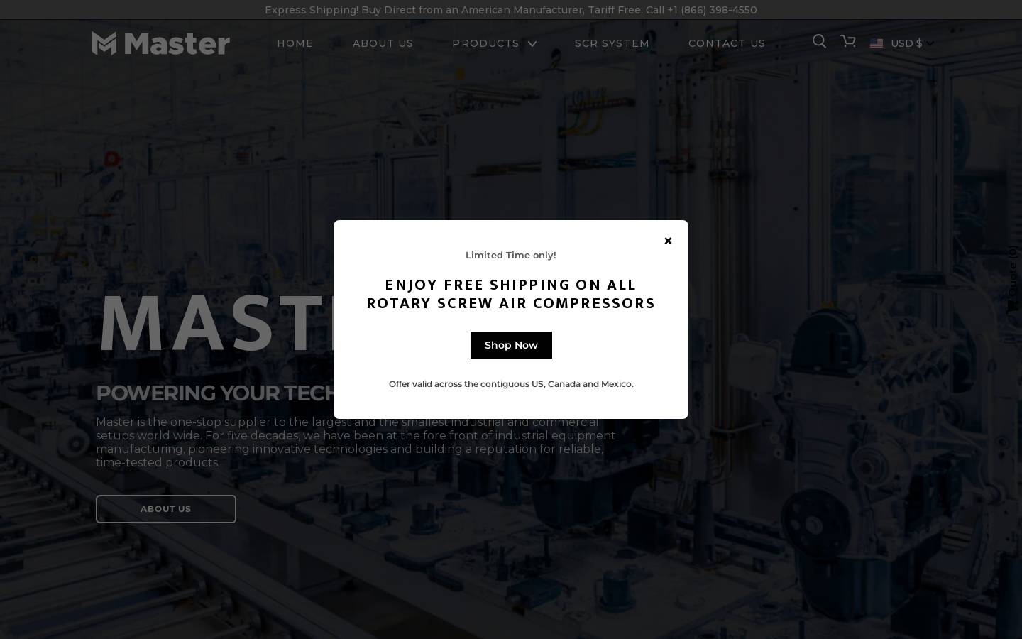 masteraire.com homepage screenshot
