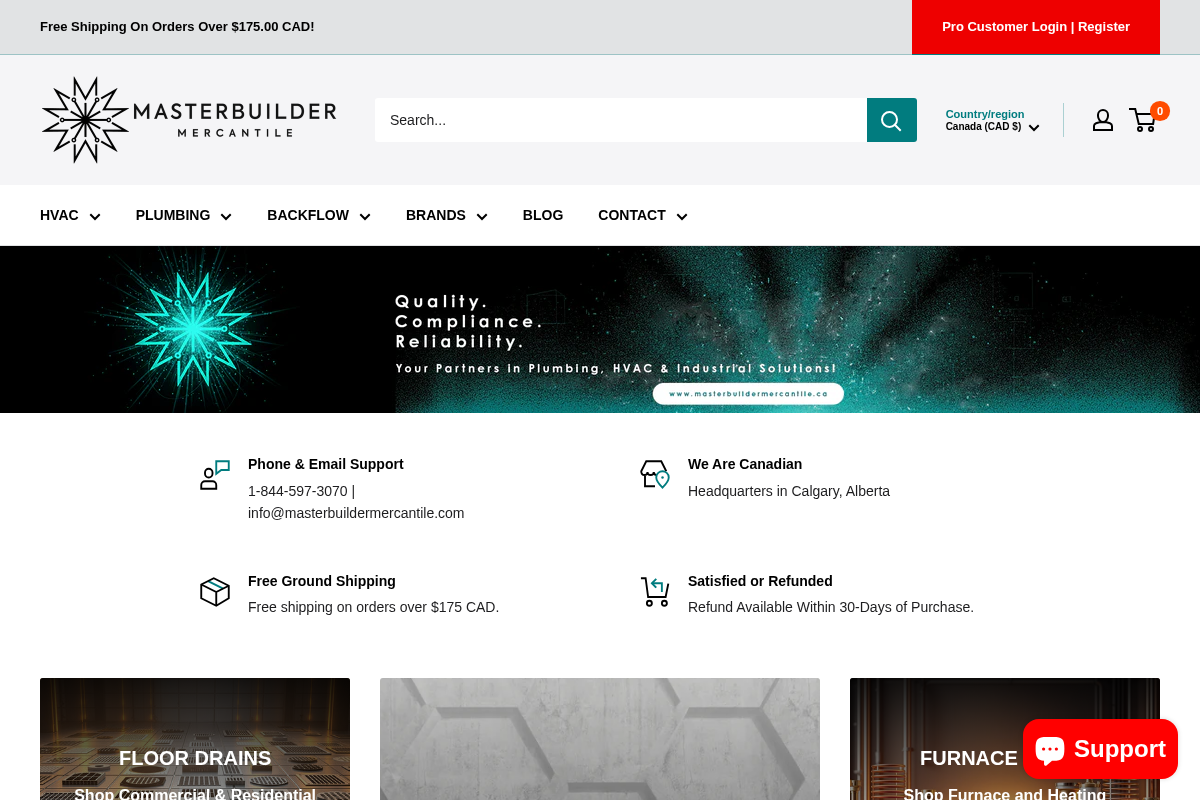 MasterBuilder Mercantile Inc homepage screenshot