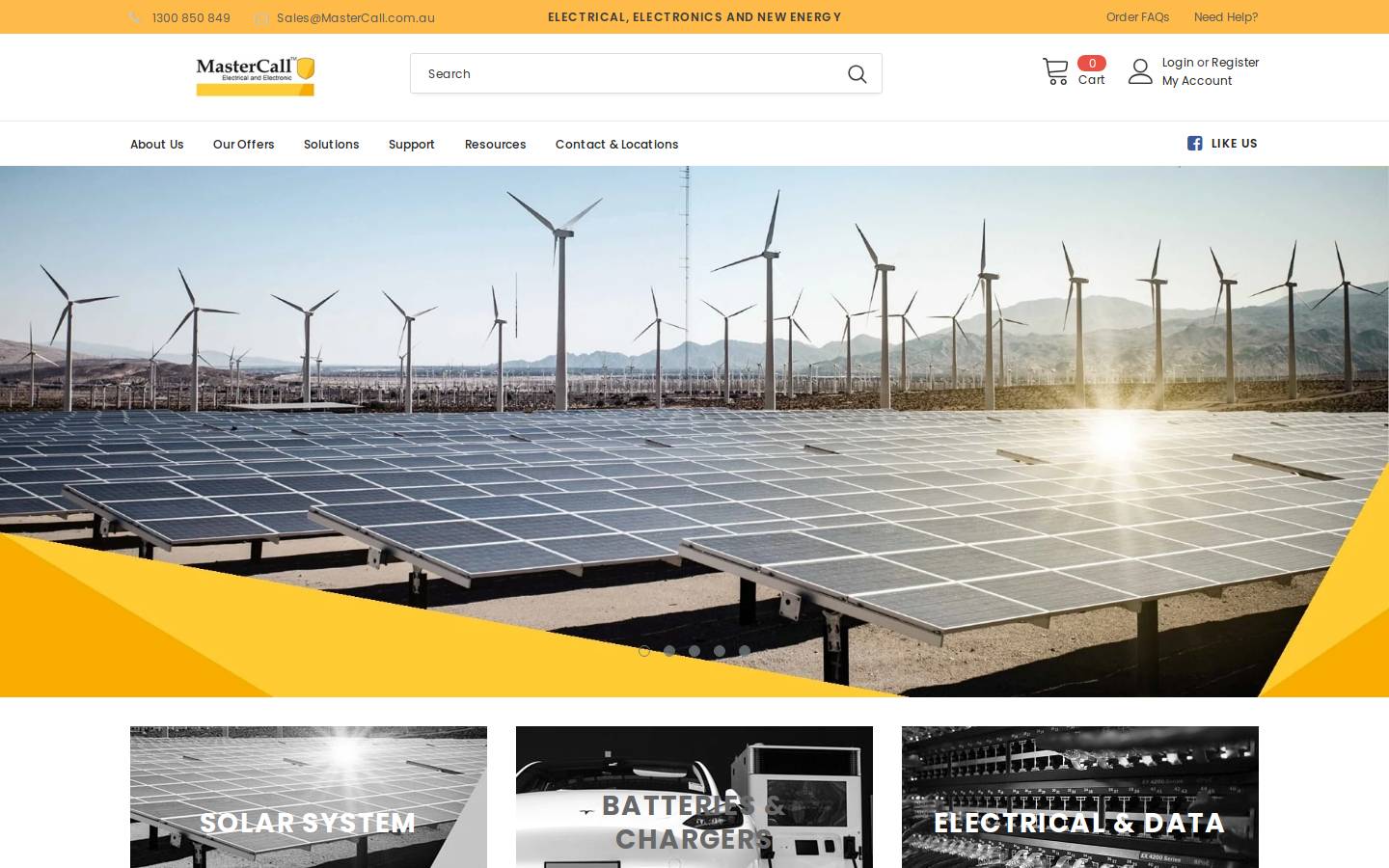 mastercall.com.au homepage screenshot