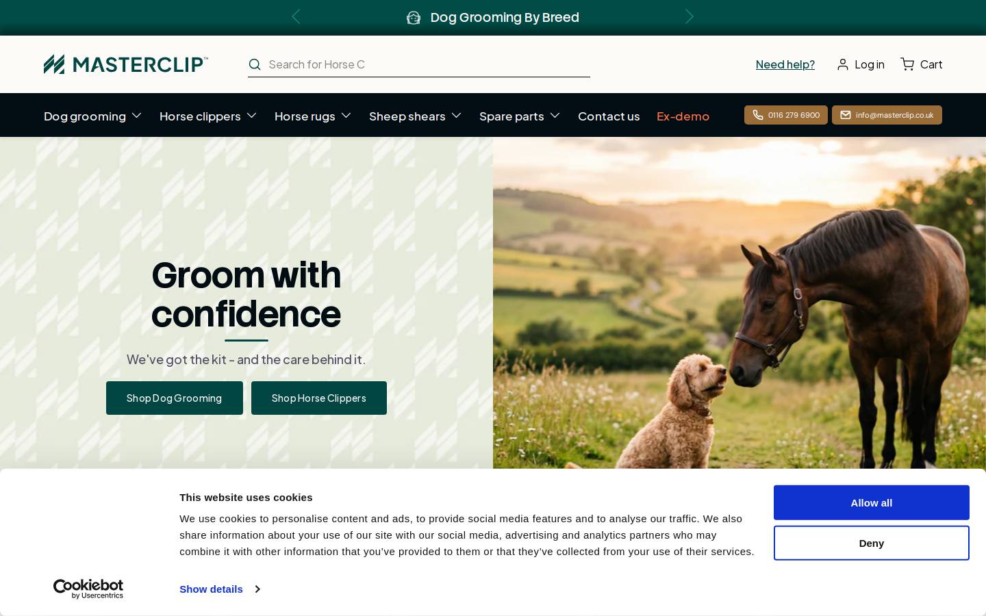 Masterclip Animal Clippers homepage screenshot