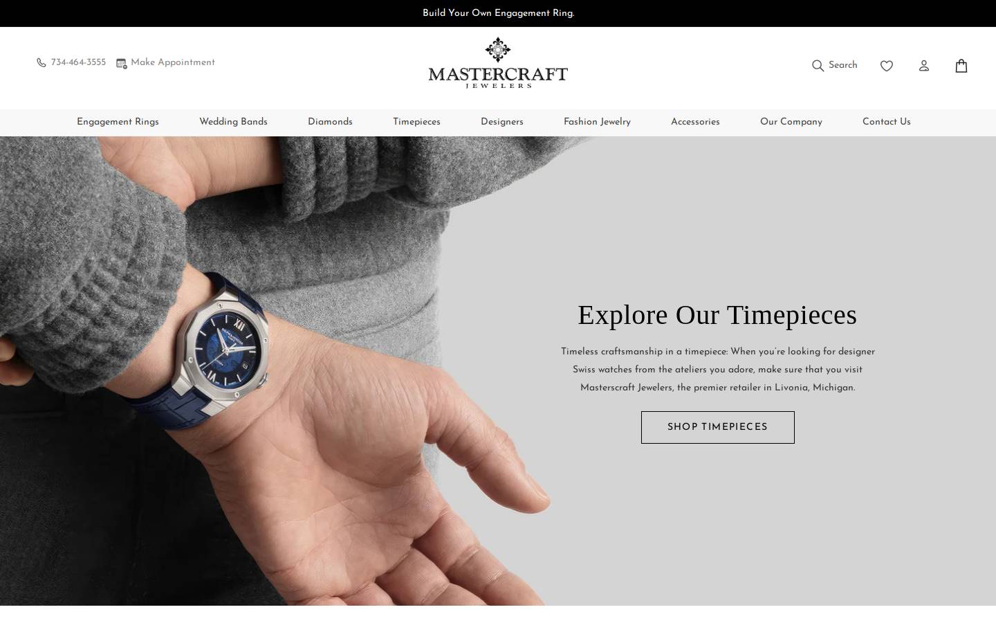 mastercraftjewelers.com homepage screenshot