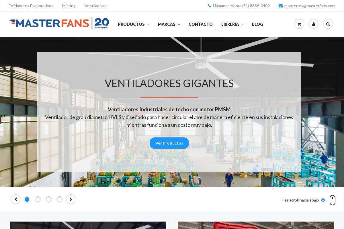 masterfans.com homepage screenshot