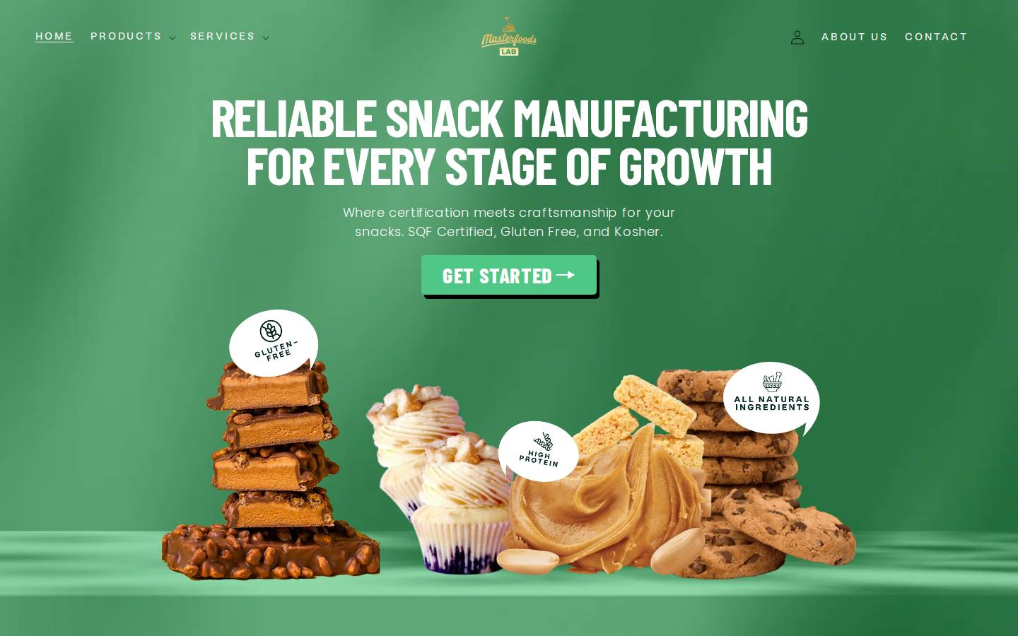 masterfoodslab.com homepage screenshot