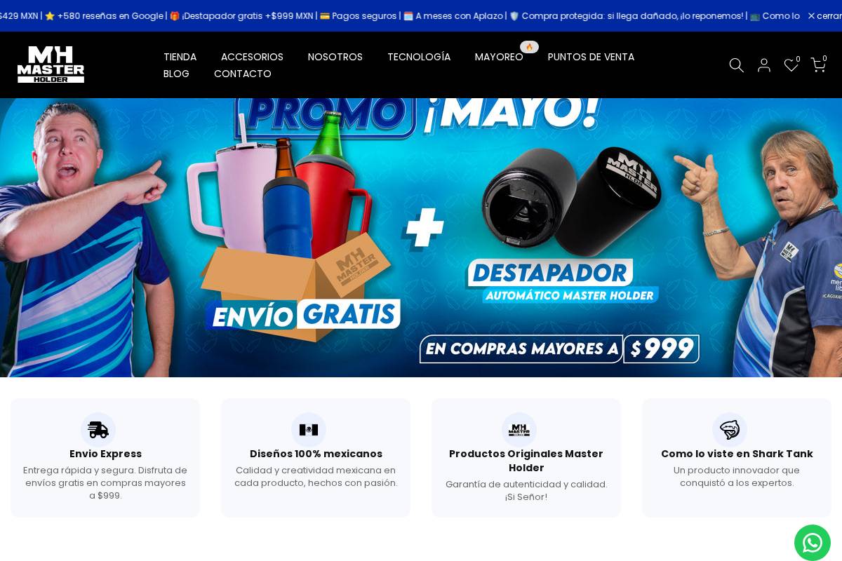 masterholder.com.mx homepage screenshot