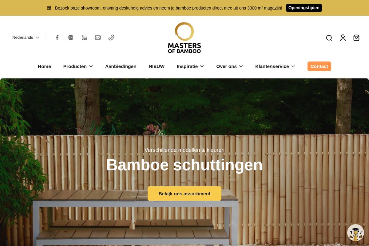 mastersofbamboo.com homepage screenshot