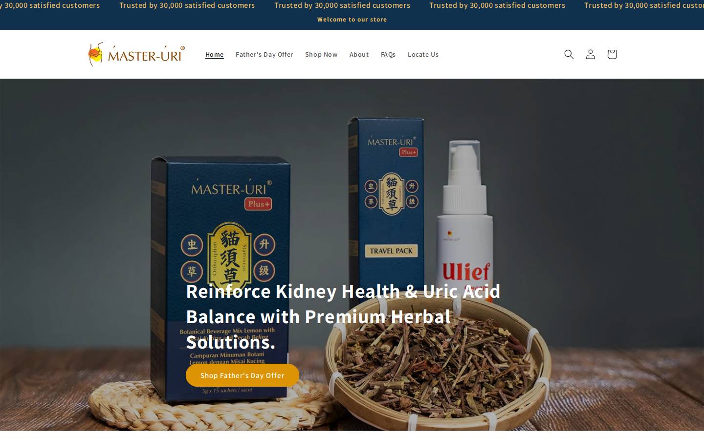 masteruri.com homepage screenshot
