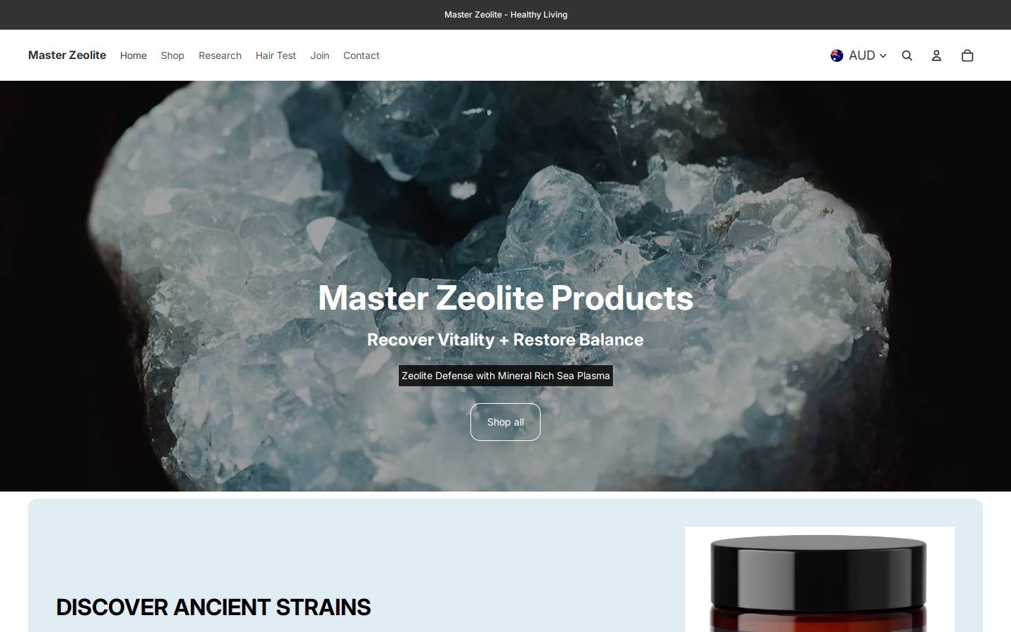 masterzeolitedetox.com homepage screenshot