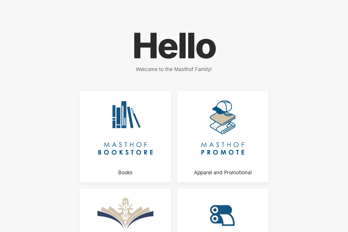 Masthof Press and Bookstore homepage screenshot