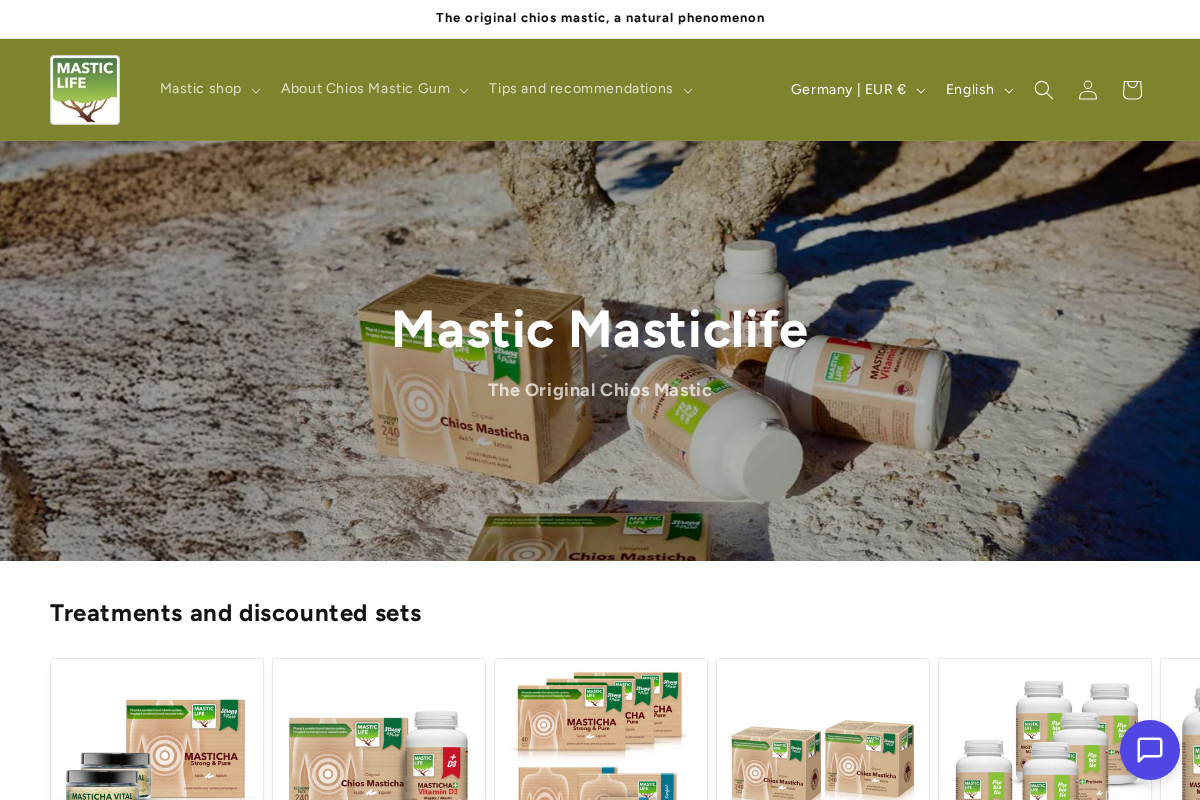 Mastic Masticlife homepage screenshot