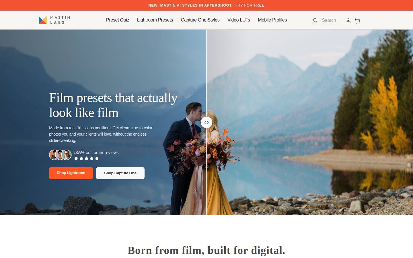 Mastin Labs homepage screenshot