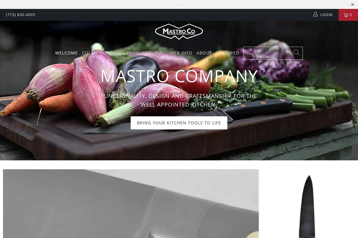 mastro.co homepage screenshot