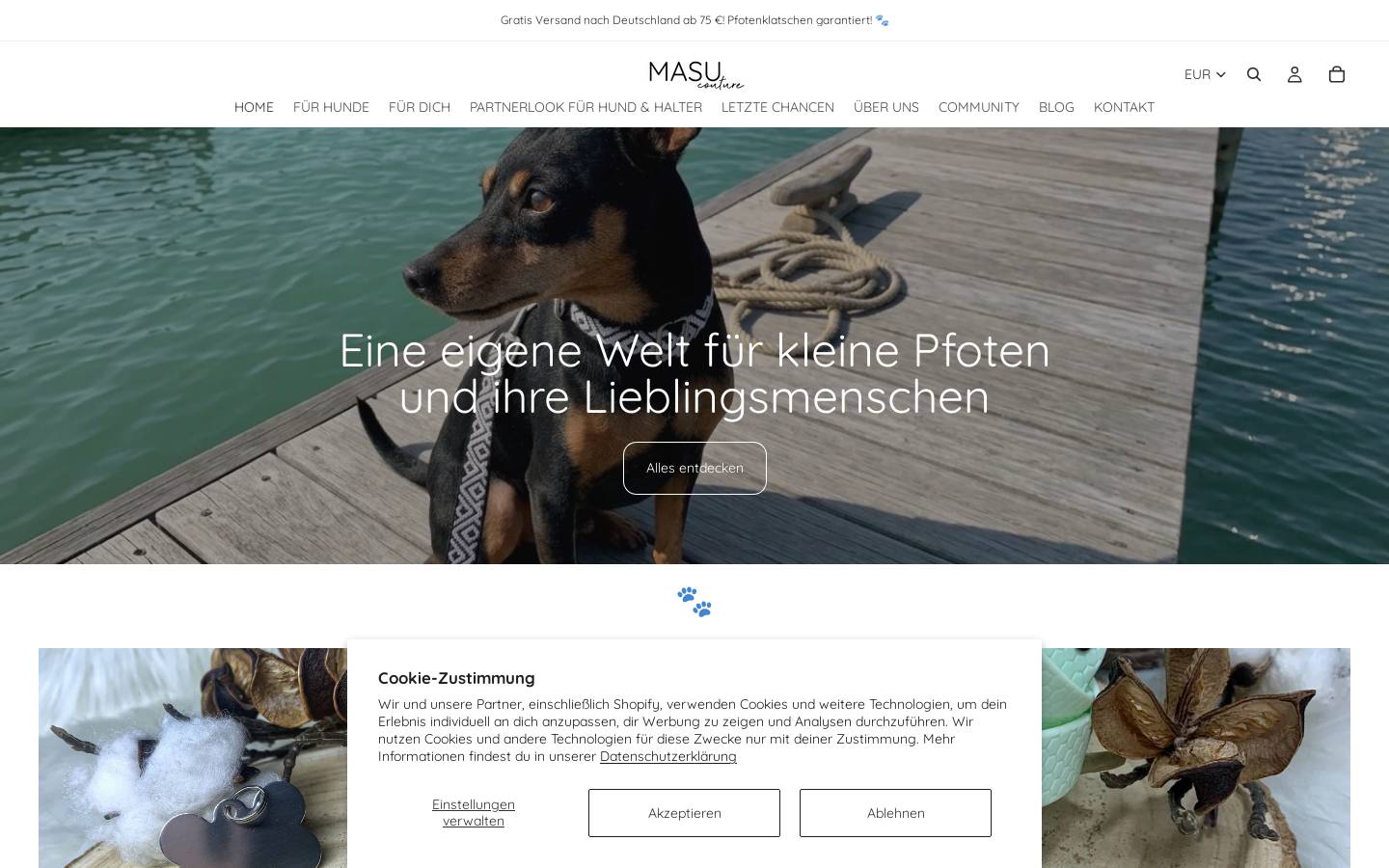masucouture.eu homepage screenshot