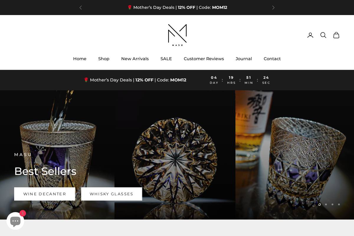 Masuhome homepage screenshot