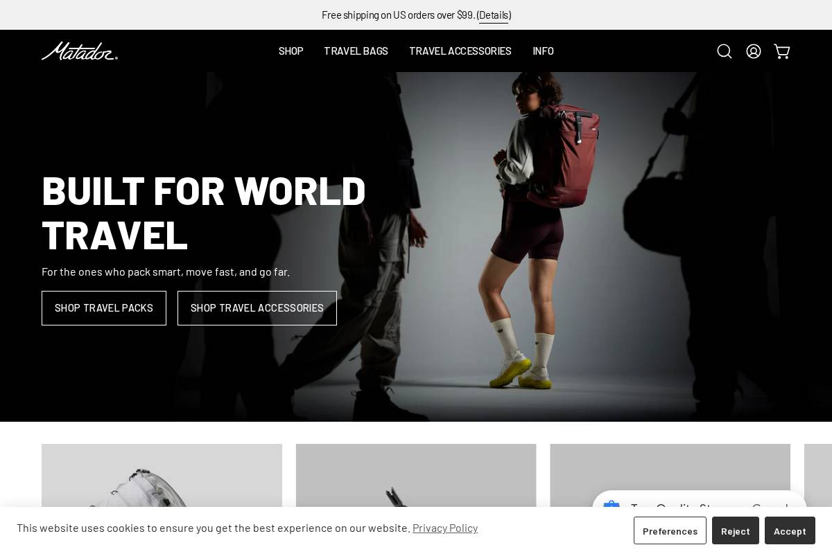 Matadorequipment homepage screenshot
