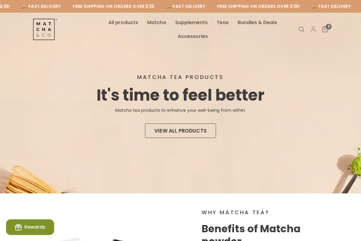 Matchaandco homepage screenshot