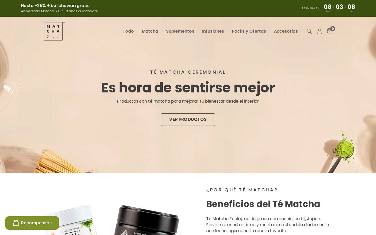 Matcha & CO homepage screenshot