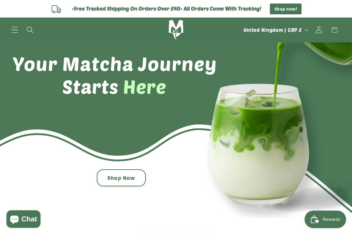 matchaeco.com homepage screenshot