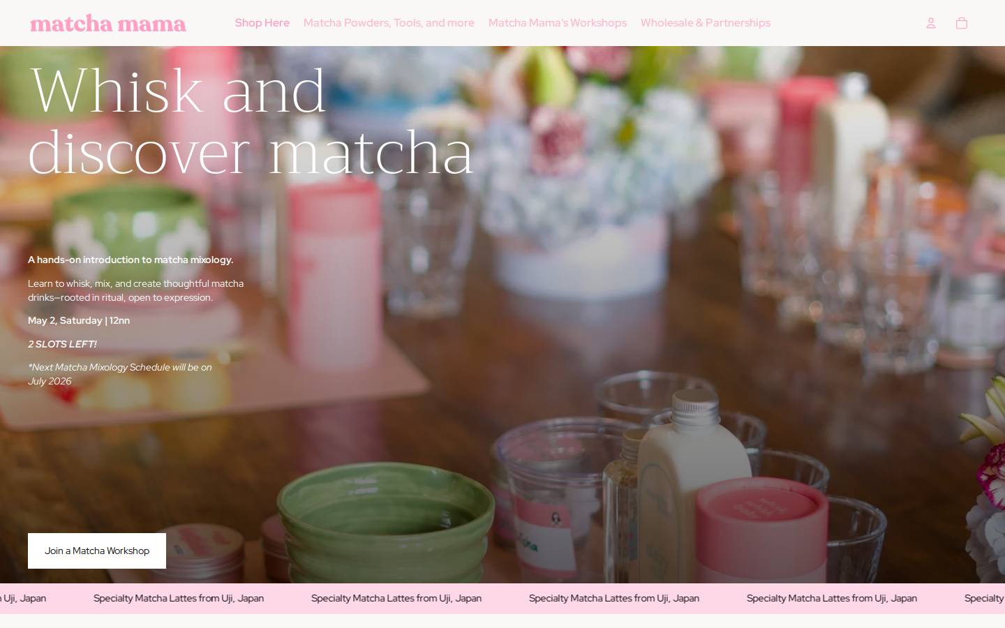 matchamamaclub.com homepage screenshot