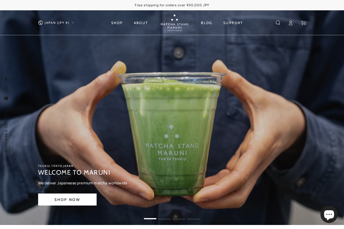 MATCHA STAND MARUNI homepage screenshot