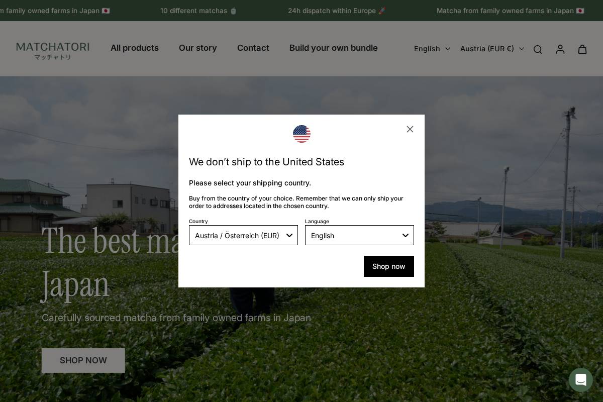 Matchatori homepage screenshot