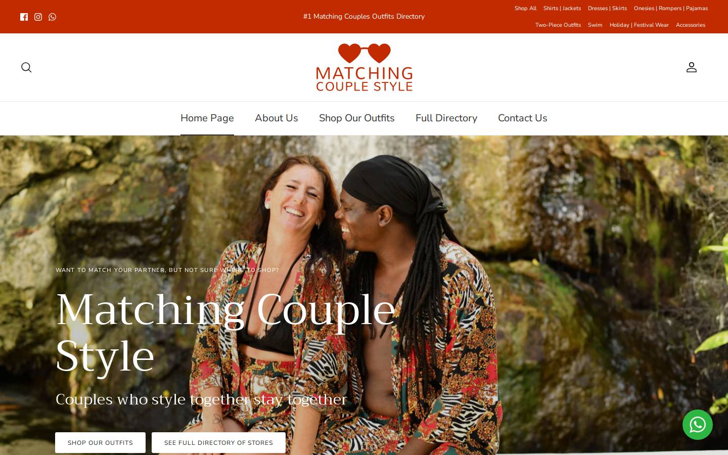 matchingcouplestyle.com homepage screenshot