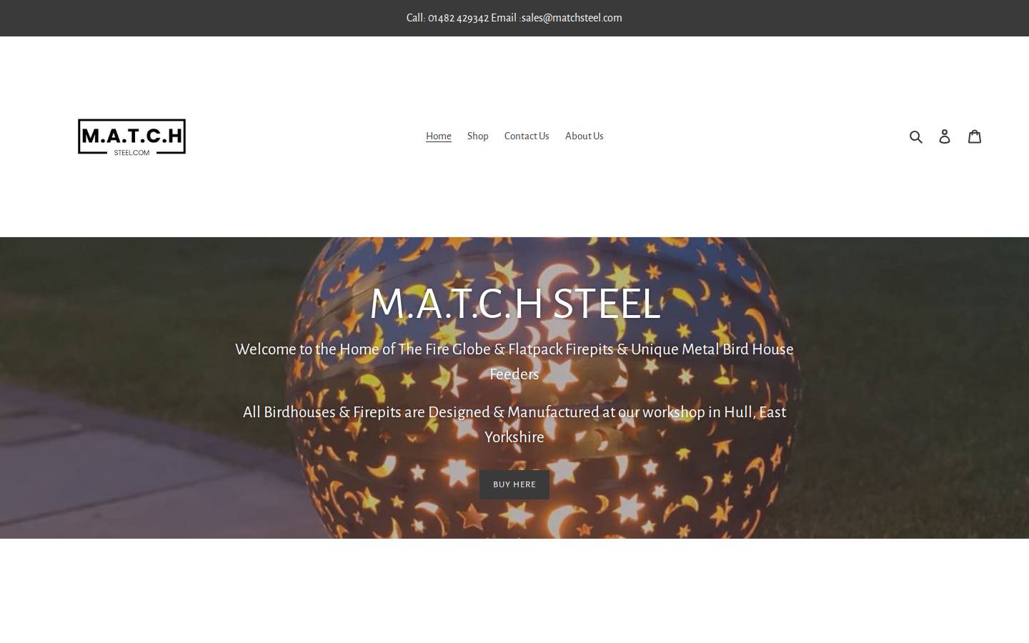 matchsteel.com homepage screenshot