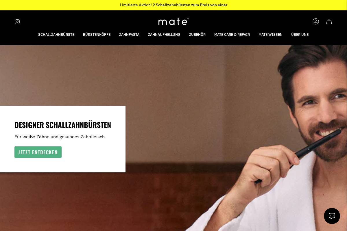 mate homepage screenshot
