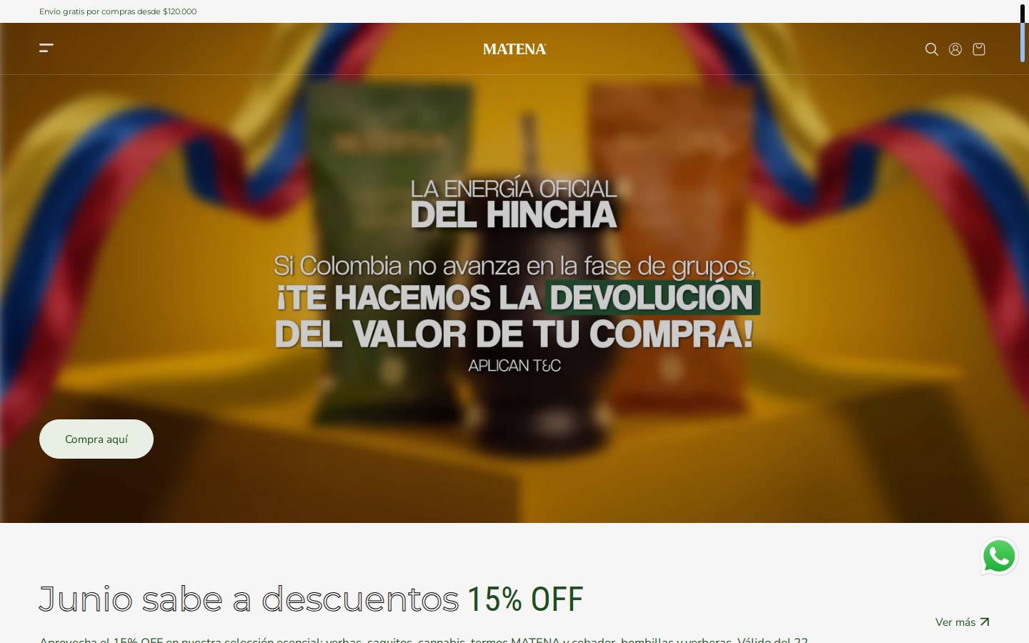 matena.com.co homepage screenshot