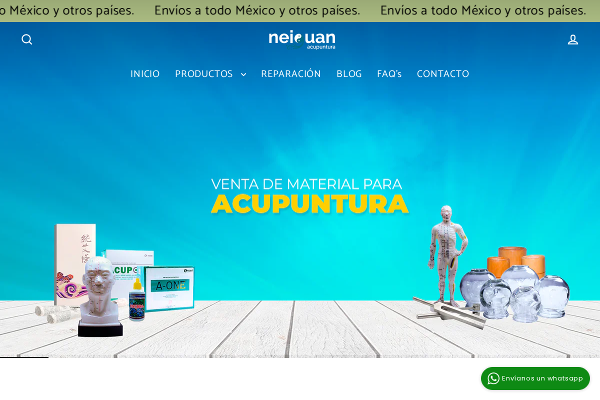 materialdeacupuntura.com homepage screenshot