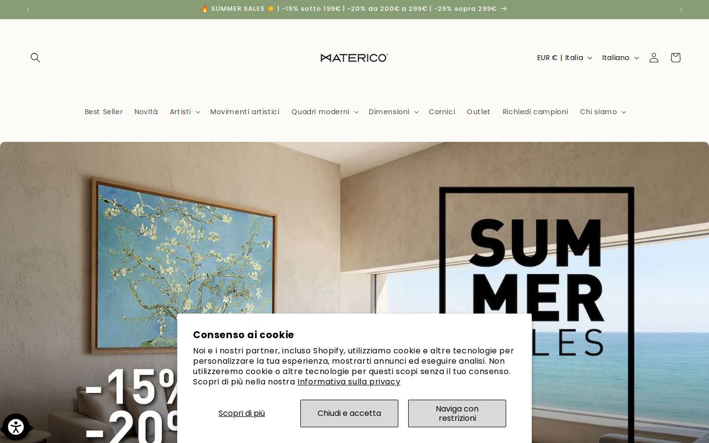 Materico homepage screenshot